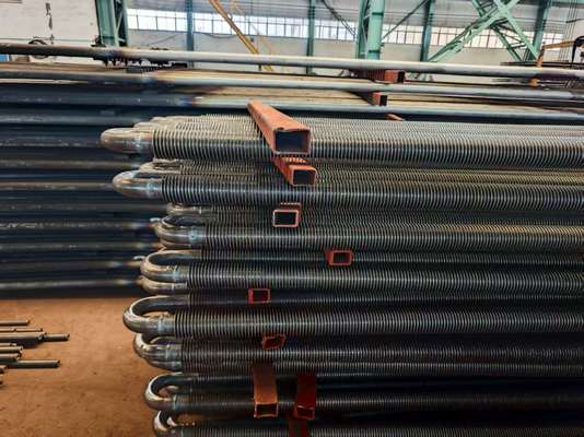 Op maat gemaakte ketel Spiral Fin Tube Carbon Steel High Frequency Welding High Efficiency